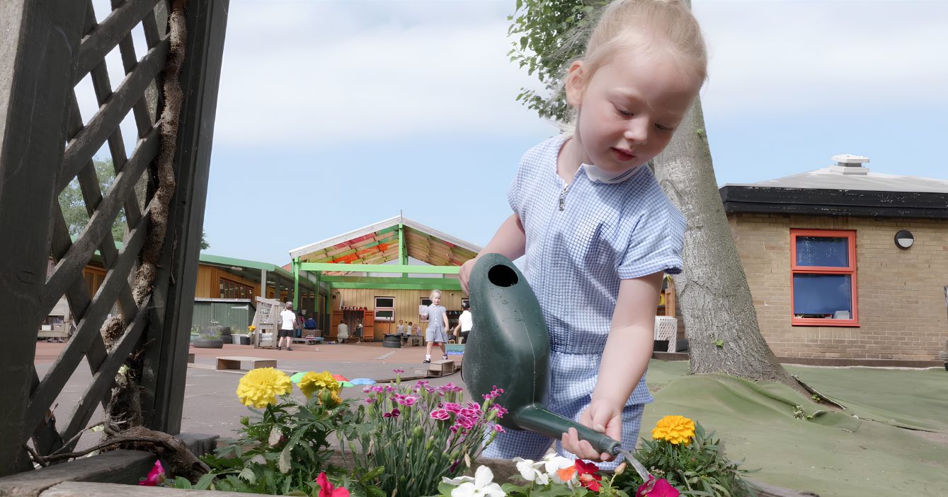Children learning in the Walkergate Nursery
